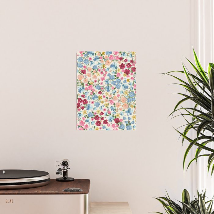 Blooming Cottage Garden Boho Floral Poster Gallery Image 2