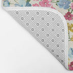 Blooming Cottage Garden Boho Floral Bath Mat Gallery Image 2