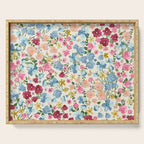 Blooming Cottage Garden Boho Floral Serving Tray Gallery Image 1