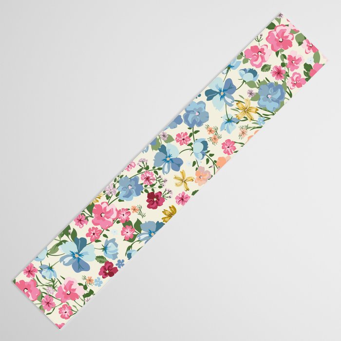 Blooming Cottage Garden Boho Floral Table Runner Gallery Image 3