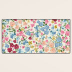 Blooming Cottage Garden Boho Floral Desk Mat Gallery Image 3
