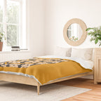 Black & Cream Snake Flower - Orange  Duvet Cover Gallery Image 2