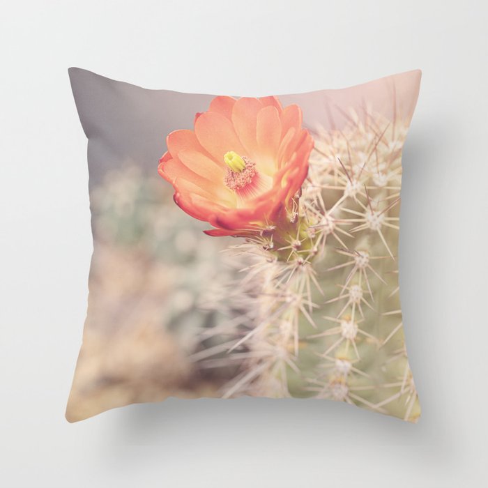 Cactus Bloom x West Texas Photography Throw Pillow Gallery Image 1