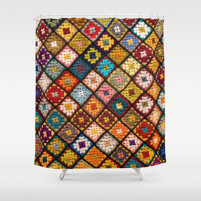 Granny square Shower Curtain Gallery Image 1