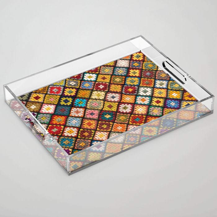 Granny square Acrylic Tray Gallery Image 1