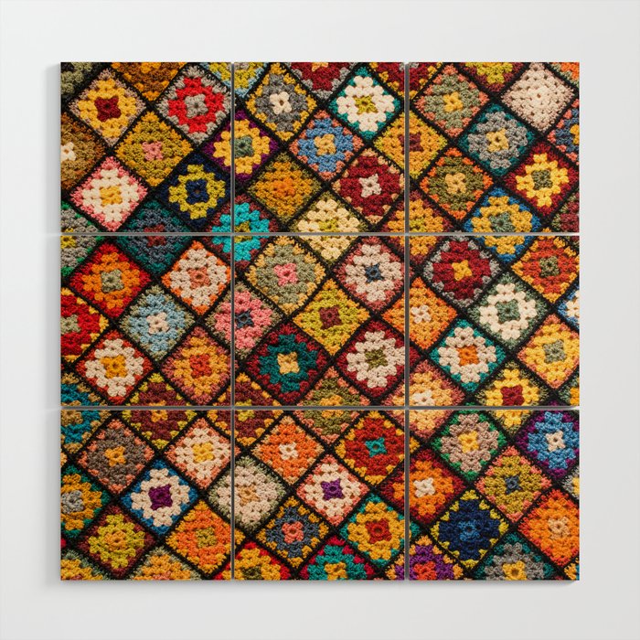 Granny square Wood Wall Art Gallery Image 1
