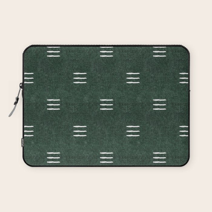 triple dash - green Laptop Sleeve Gallery Image 1