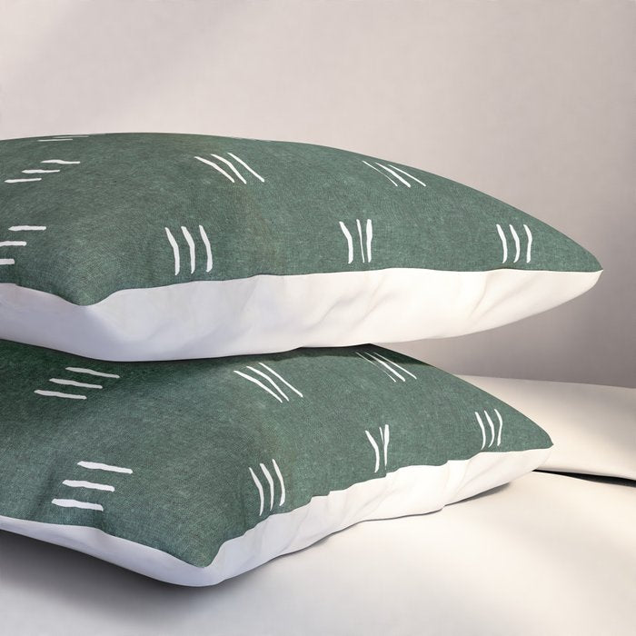 triple dash - green Pillow Sham Gallery Image 3
