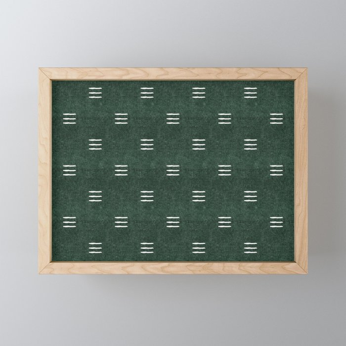 triple dash - green Mini Art Print Gallery Image 1