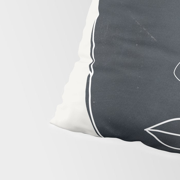 Lady Portrait Minimal Line Art Pillow Sham Gallery Image 4