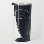 Lady Portrait Minimal Line Art Travel Mug Gallery Image 3