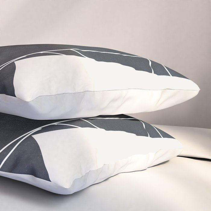 Lady Portrait Minimal Line Art Pillow Sham Gallery Image 3