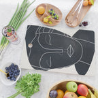 Lady Portrait Minimal Line Art Cutting Board Gallery Image 2