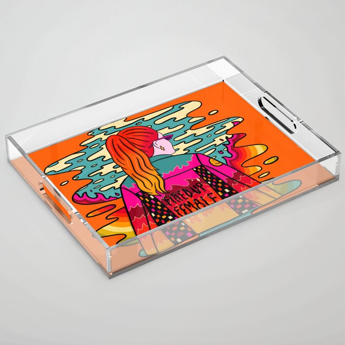 Fired Up Female Acrylic Tray Gallery Image 1