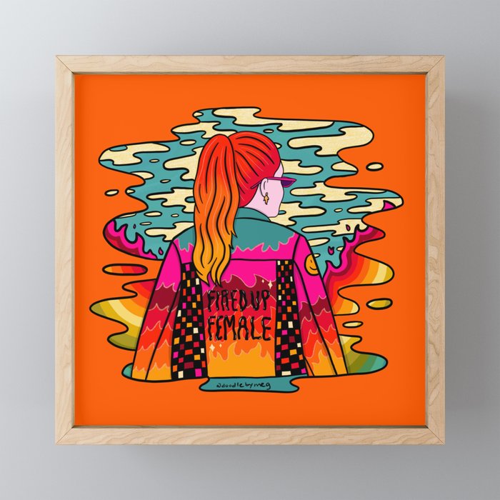 Fired Up Female Mini Art Print Gallery Image 1