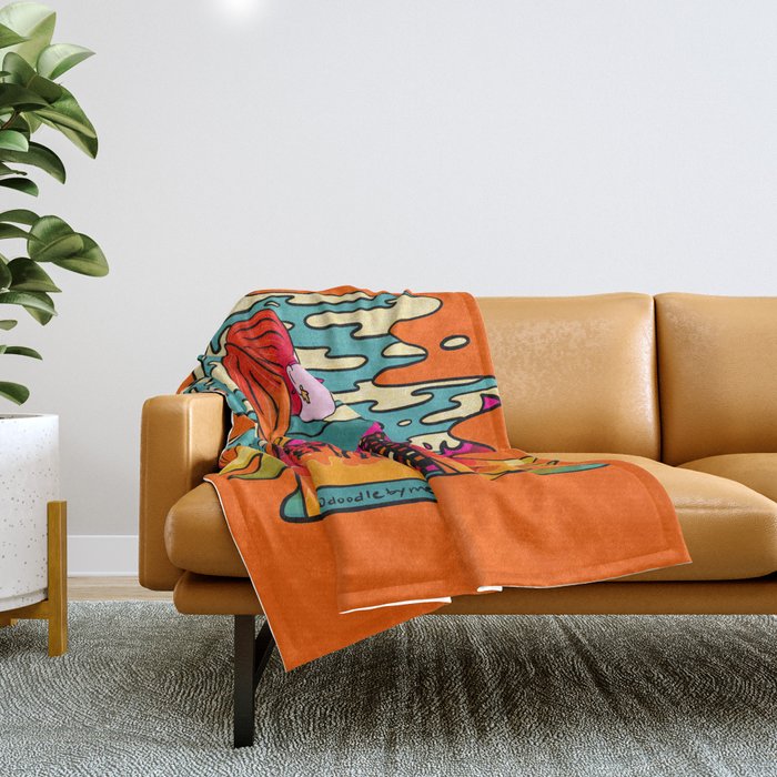 Fired Up Female Throw Blanket Gallery Image 1