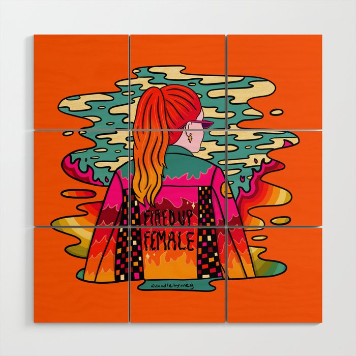 Fired Up Female Wood Wall Art Gallery Image 1