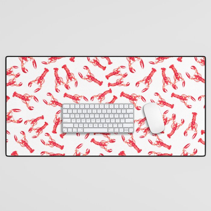 Watercolor Lobster Desk Mat Gallery Image 1