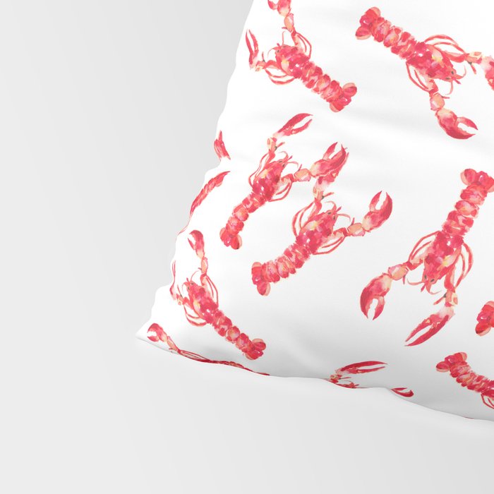 Watercolor Lobster Pillow Sham Gallery Image 4