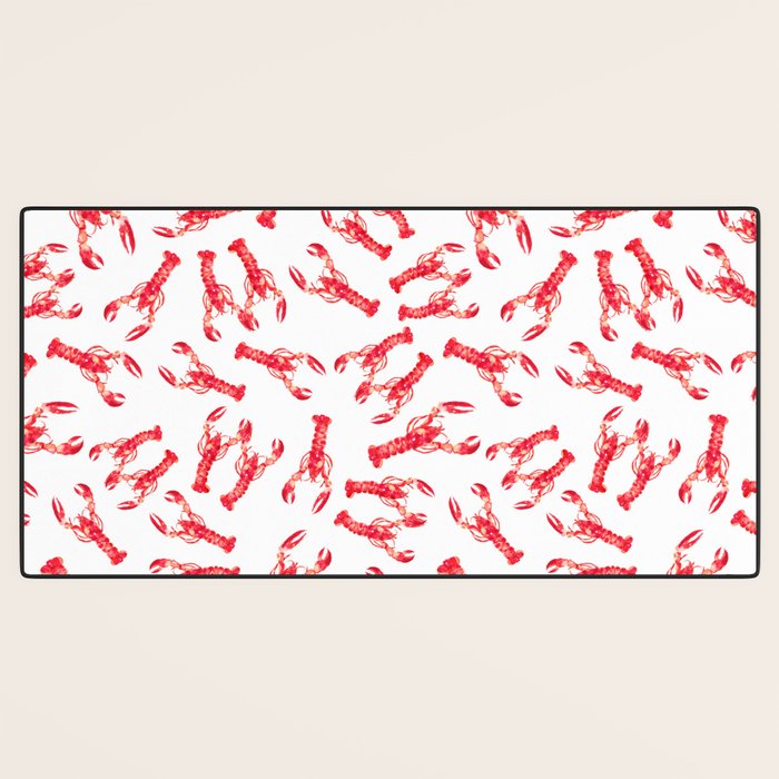 Watercolor Lobster Desk Mat Gallery Image 3