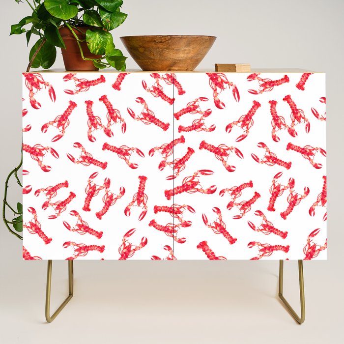 Watercolor Lobster Credenza Gallery Image 1