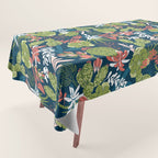 Succulent Garden Navy Tablecloth Gallery Image 1