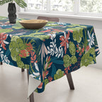 Succulent Garden Navy Tablecloth Gallery Image 3