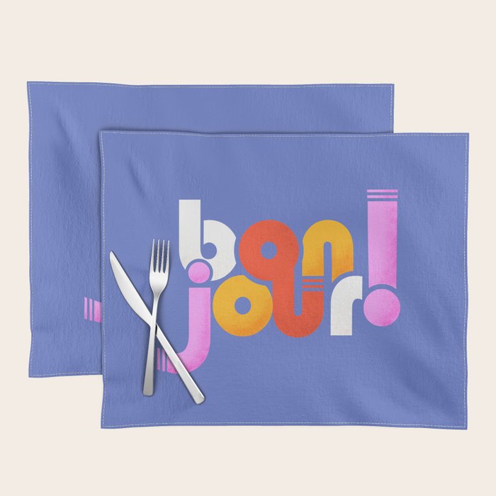 bonjour! french design Placemat Gallery Image 1
