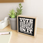 Vote Like Your Rights Depend On It in Cream Mini Art Print Gallery Image 2