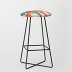 Human Relationships, Abstract People Emotional Entanglement Concept, Eclectic Pastel Bohemian Feelings, Love Friendship Contemporary Modern Painting  Stool Gallery Image 1
