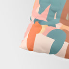 Human Relationships, Abstract People Emotional Entanglement Concept, Eclectic Pastel Bohemian Feelings, Love Friendship Contemporary Modern Painting  Pillow Sham Gallery Image 4