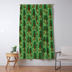 Abstract Fir Trees and Pine Cones Window Curtain Gallery Image 5