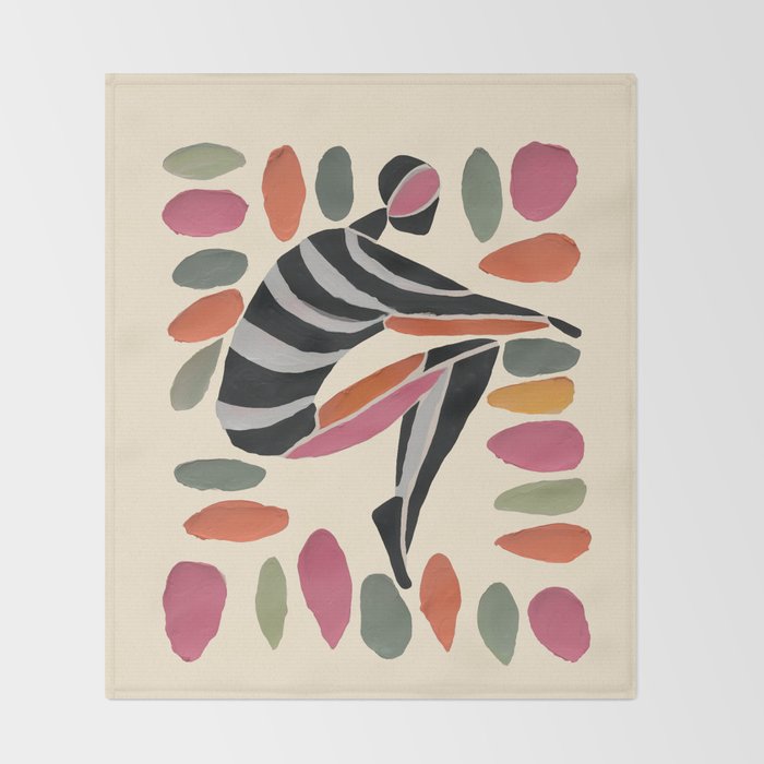 Dance of Shapes Throw Blanket Gallery Image 2