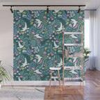 Garden and birds Wall Mural Gallery Image 1