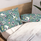 Garden and birds Pillow Sham Gallery Image 2