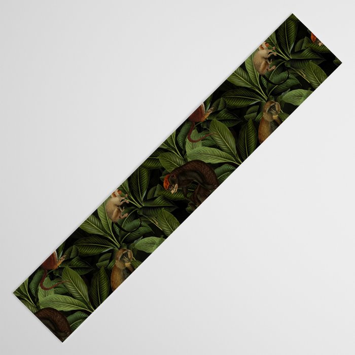 Monkey Vintage Botanical Night Jungle Garden Table Runner Gallery Image 3