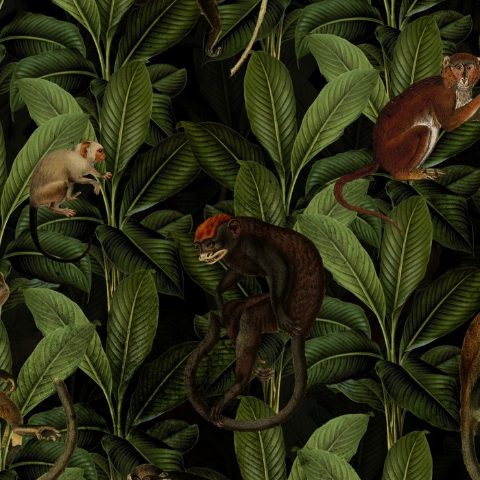Monkey Vintage Botanical Night Jungle Garden Coffee Mug Gallery Image 2