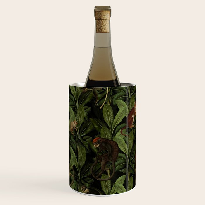 Monkey Vintage Botanical Night Jungle Garden Wine Chiller Gallery Image 1