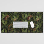 Monkey Vintage Botanical Night Jungle Garden Desk Mat Gallery Image 1