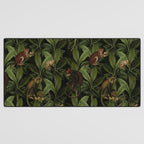 Monkey Vintage Botanical Night Jungle Garden Desk Mat Gallery Image 3