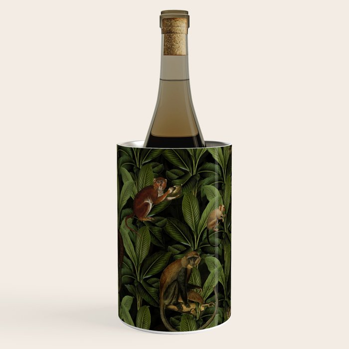 Monkey Vintage Botanical Night Jungle Garden Wine Chiller Gallery Image 3