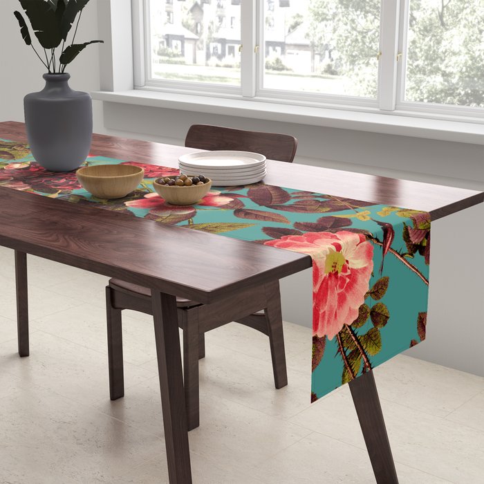 Spring Summer Floral Pattern Table Runner Gallery Image 2