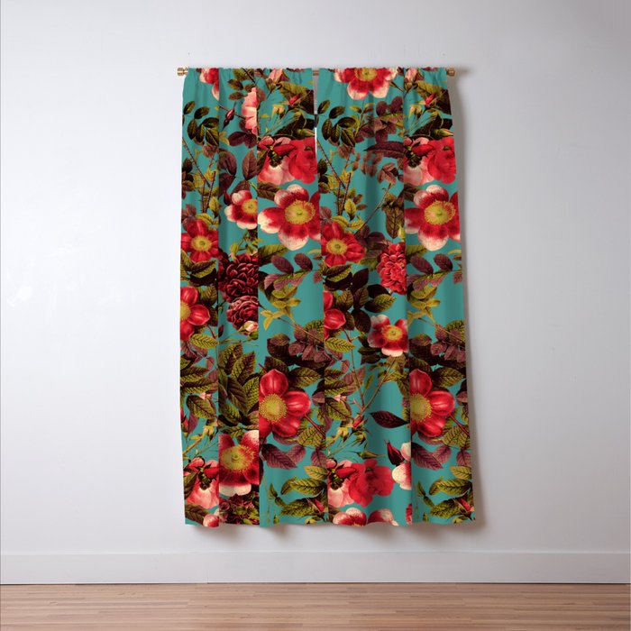 Spring Summer Floral Pattern Window Curtain Gallery Image 3