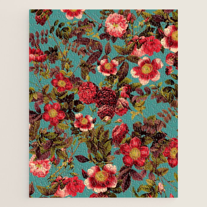 Spring Summer Floral Pattern Jigsaw Puzzle Gallery Image 1