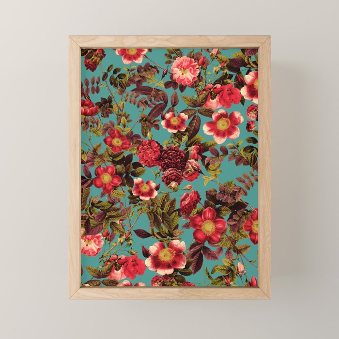Spring Summer Floral Pattern Mini Art Print Gallery Image 1