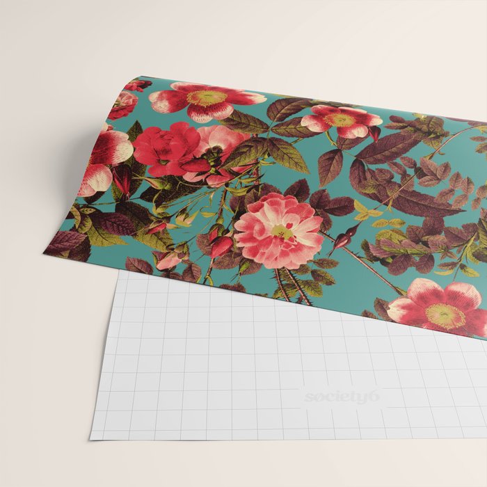 Spring Summer Floral Pattern Wrapping Paper Gallery Image 2