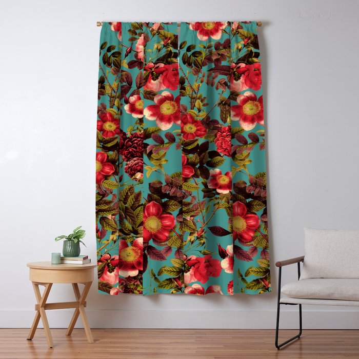 Spring Summer Floral Pattern Window Curtain Gallery Image 5