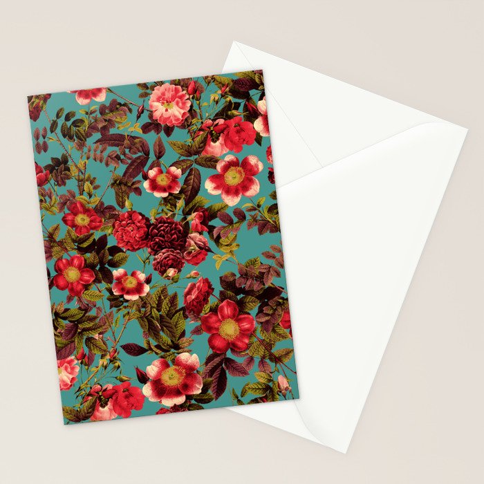 Spring Summer Floral Pattern Stationery Card Gallery Image 2