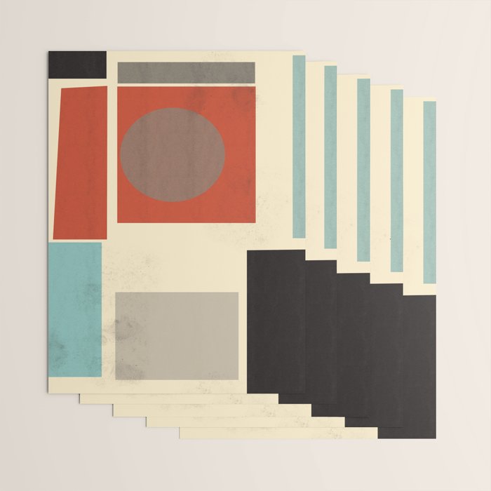 Geometric Composition Square  Wrapping Paper Gallery Image 3