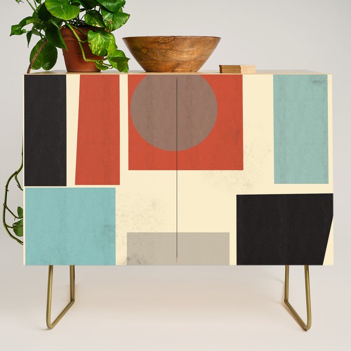 Geometric Composition Square  Credenza Gallery Image 1